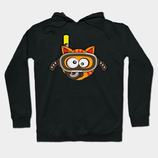 Cute Cat Diver Hoodie